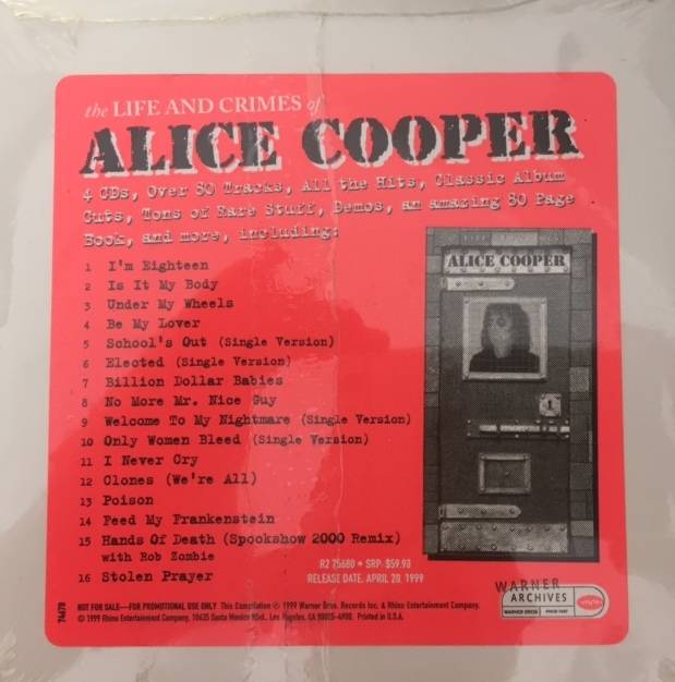 The Life And Crimes Of Alice Cooper - USA / CD / Promo Sampler / 7464 / Sealed
