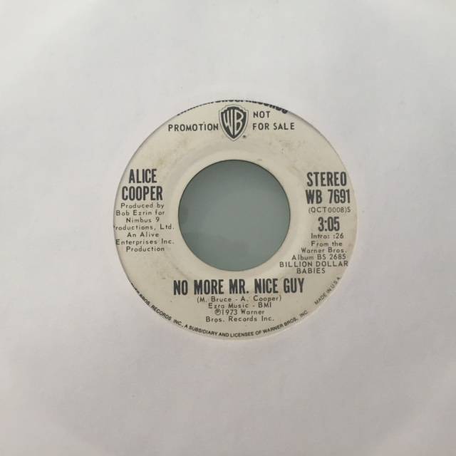 No More Mr. Nice Guy / No More Mr Nice Guy - USA / Single / Promo Pressing / WB7691