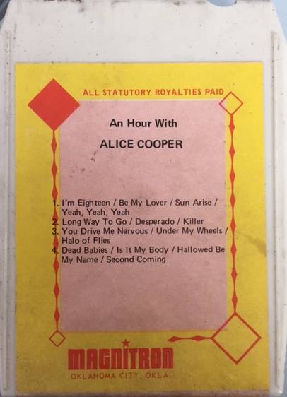 An Hour With Alice Cooper - USA / 8 Track / 612
