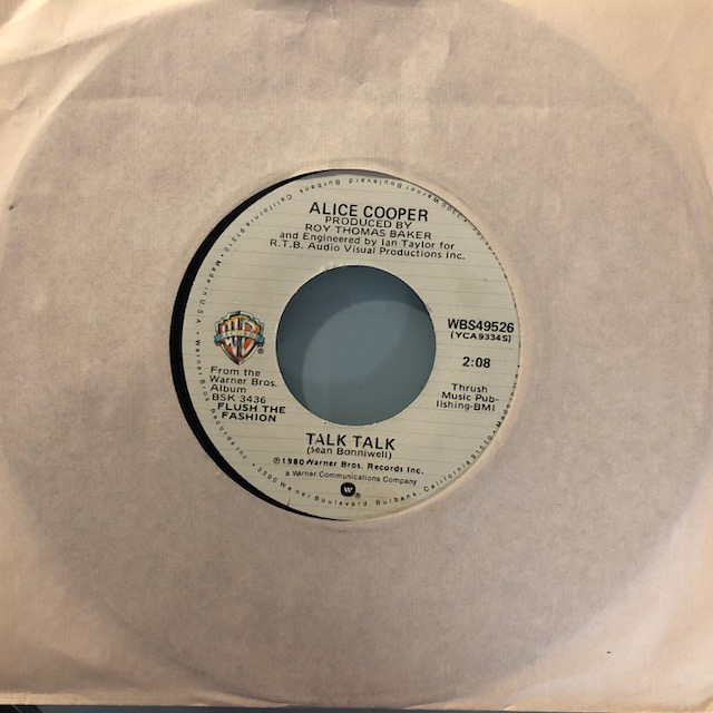 Talk Talk / Dance Yourself To Death - USA / Single / WBS49526 / Label Variant