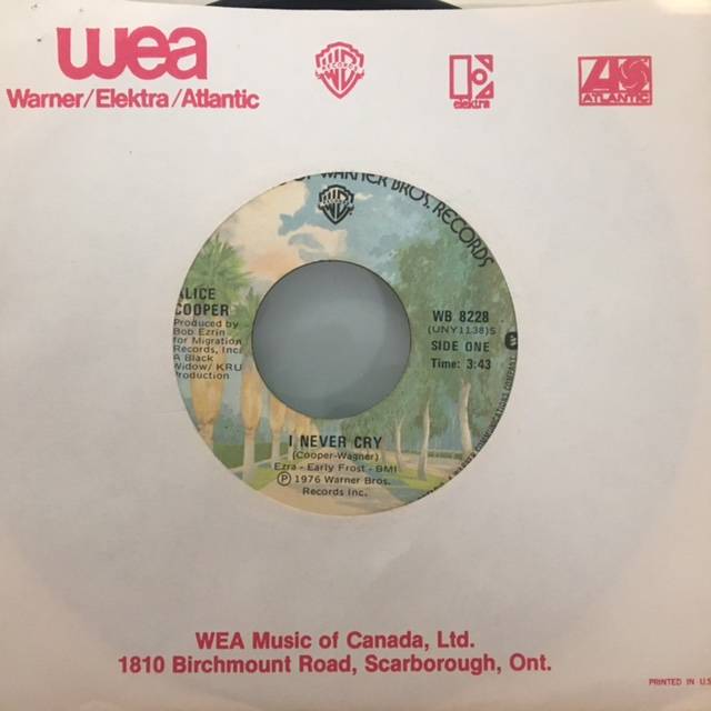 I Never Cry / Go To Hell - Canada / Single / WB8228