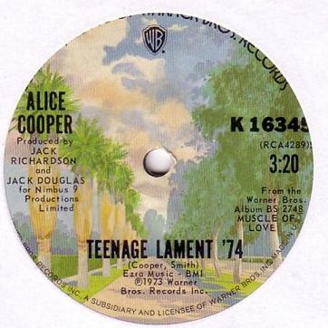 Teenage Lament '74 / Hard Hearted Alice - UK / Single / K16345  / Rca Edition