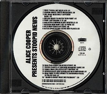 Alice Cooper Presents Stoopid News - USA / CD / Radio Promo Sampler / ESK4161