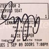Alice Cooper - Signed Ticket - 2009 - Australia - Perth