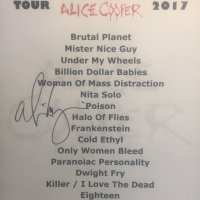 Alice Cooper - Signed VIP Set Sheet 2017 USA 