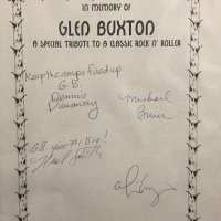 Alice Cooper Band - Signed Glen Buxton Tribute Sheet 